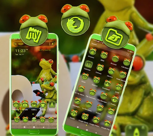 Cute Frog Launcher Theme screenshot 1