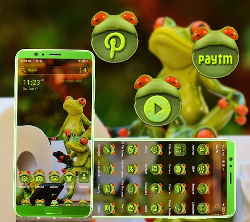 Cute Frog Launcher Theme screenshot 2