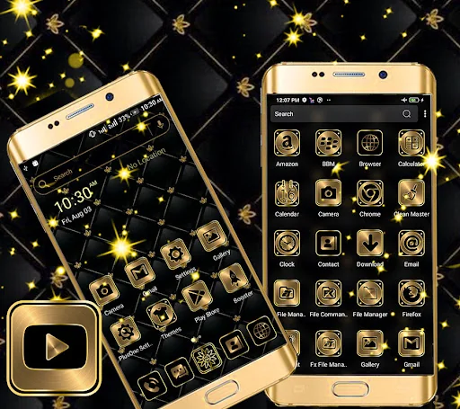 Gold Black Launcher Theme