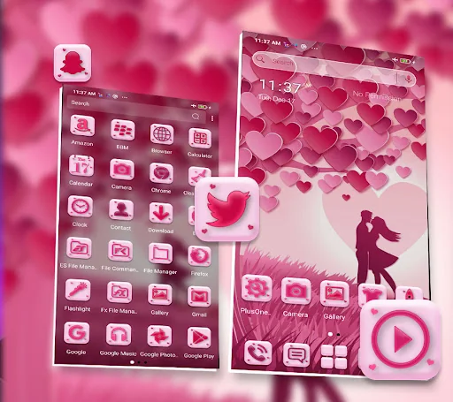 Heart Valentine Launcher Theme