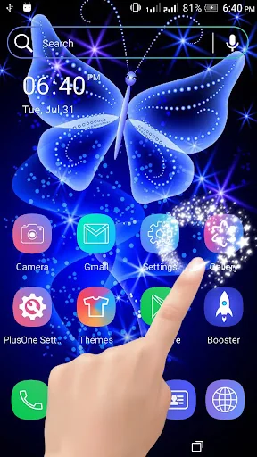 Neon Butterfly Particle LWP