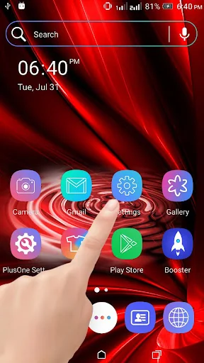 Red Black Water Ripple LWP