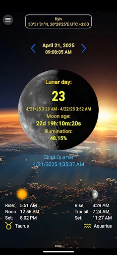 Moon Calendar — Lunar Phases