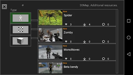 3DMap. Resource storage