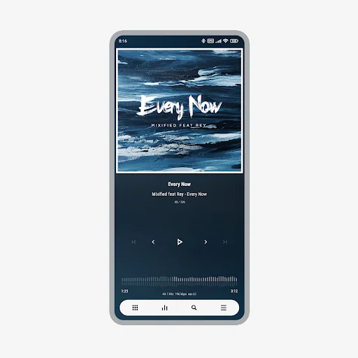 Luminous Black - Poweramp Skin screenshot 4