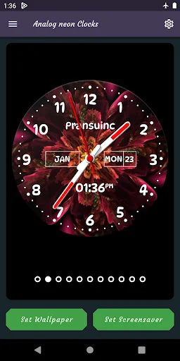 Neon Clock Live Wallpapers screenshot 2