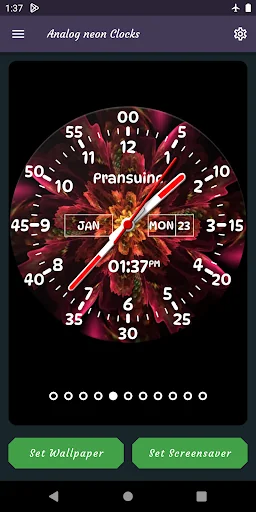 Neon Clock Live Wallpapers screenshot 3
