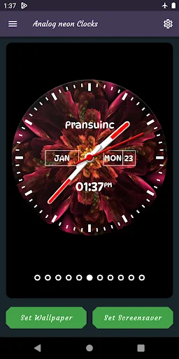 Neon Clock Live Wallpapers screenshot 4
