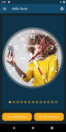 Selfie Clock Live Wallpaper