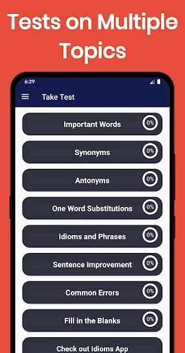 English Vocabulary Test screenshot 1