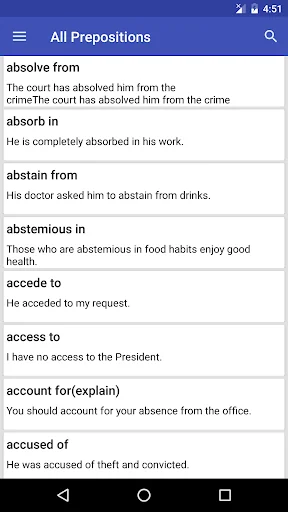 English Prepositions Offline screenshot 1