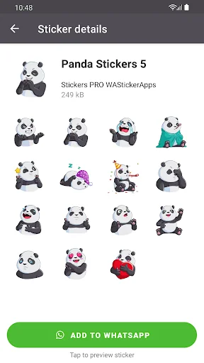 Funny Panda Stickers WASticker screenshot 1