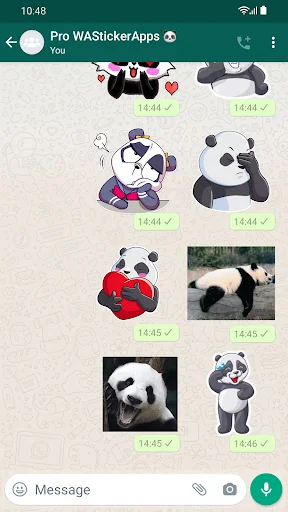 Funny Panda Stickers WASticker screenshot 2