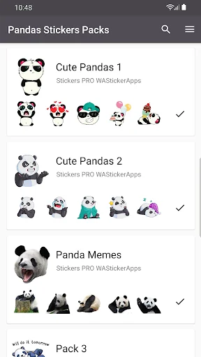 Funny Panda Stickers WASticker screenshot 4