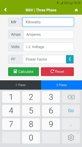 Watts Amps Volts Calculator