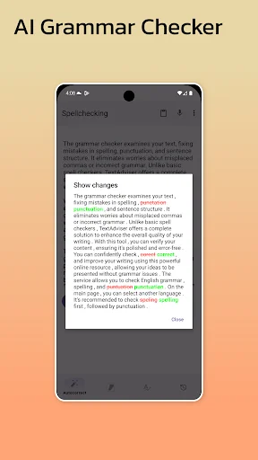 Checking spelling, punctuation screenshot 1