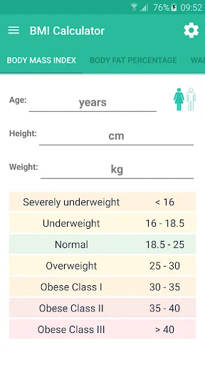 BMI Calculator - Weight Loss screenshot 1