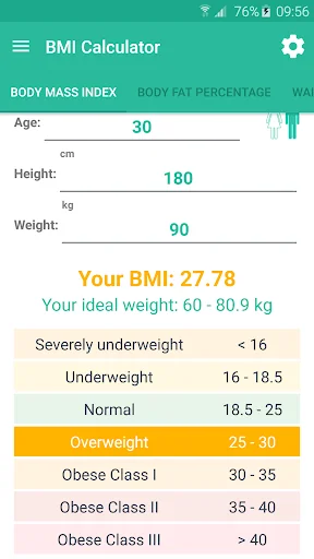 BMI Calculator - Weight Loss screenshot 2