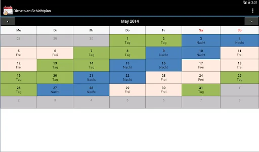 Dienstplan Schichtplan
