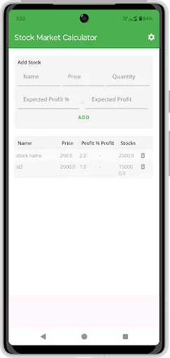 Stock market Calculator