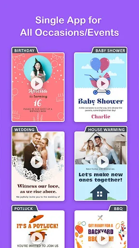 Video Invitation Maker PartyZa screenshot 2