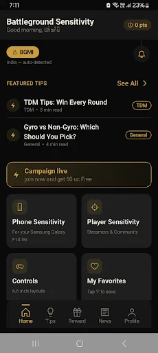 Sensitivity for Battlegrounds