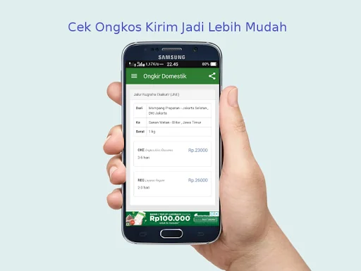 Cek Ongkir JNE, TIKI, POS  (Al screenshot 1