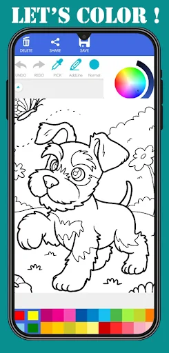 Cute Puppy Coloring Book