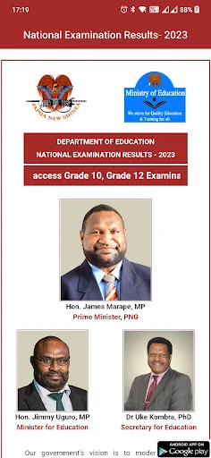 My PNG Exam Results screenshot 1