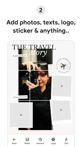 Grid layout for Instagram feed screenshot 2