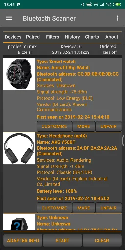 Bluetooth Finder and Scanner