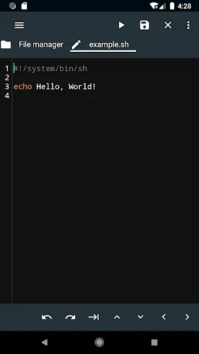Shell Script Editor