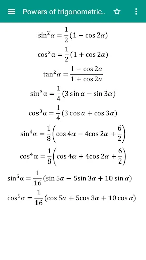 Math Formulas - Offline