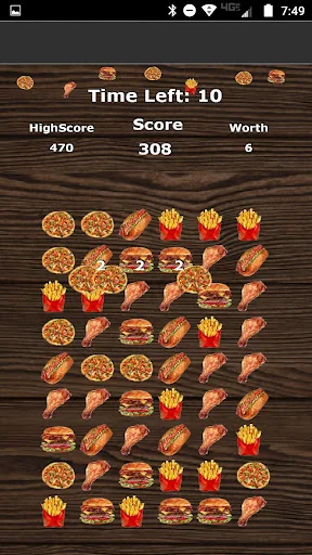 Pizza Burger Match 3 Game