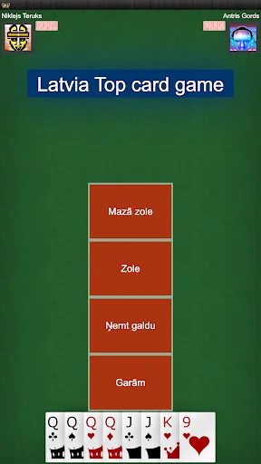 Latvian card game: RaccoonZole