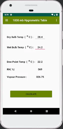 Dew Point Humidity Calculator screenshot 2