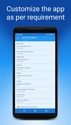 Anti-theft alarm screenshot 2
