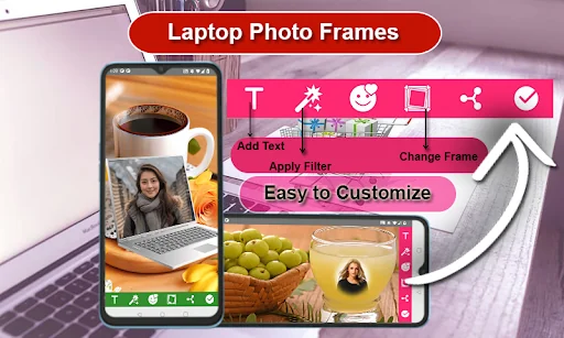 Laptop Photo Frame Editor screenshot 4