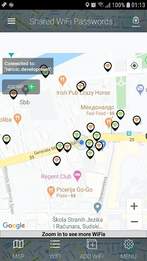 WiFi Passwords Map