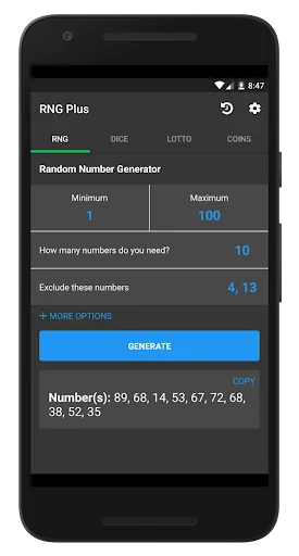 Random Number Generator Plus