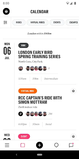 Rapha Cycling Club screenshot 2