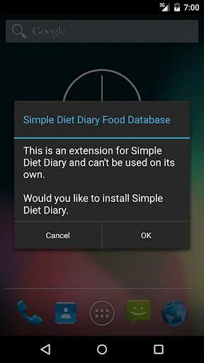 Simple Diet Diary Data Add-on