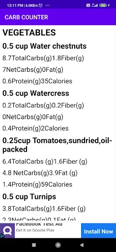 Carb Counter screenshot 2