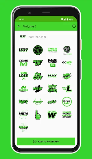 Razer Stickers - WAStickerApps screenshot 4
