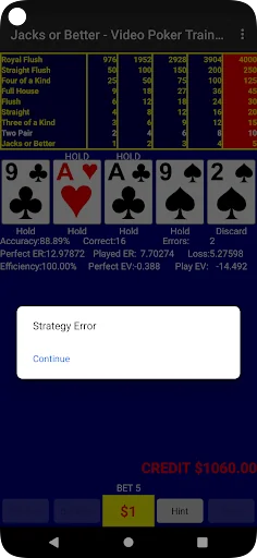Video Poker - Jacks or Better screenshot 2