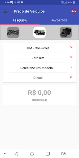 Preço de Veículos