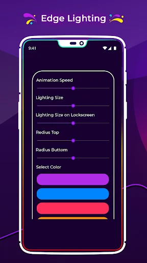 Edge Lighting Rounded Corner
