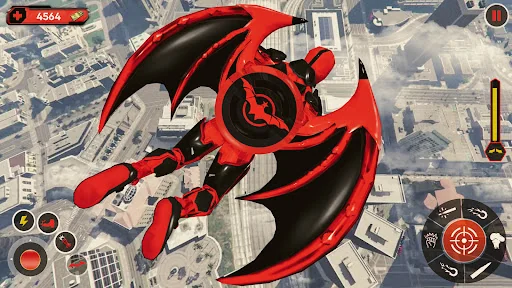 Flying Bat Robot Bike Game