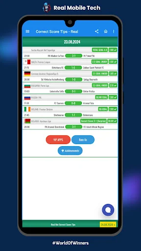Real Bet Correct Score Tips