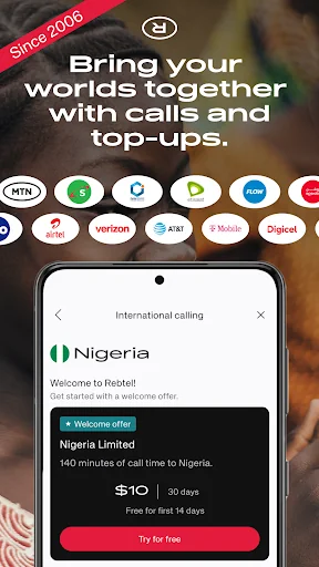 Rebtel: Recharges and calls